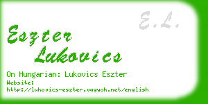 eszter lukovics business card